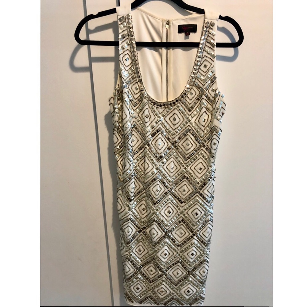 Aqua sequin dress